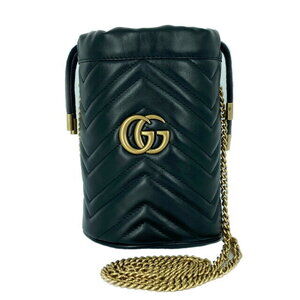 Gucci Bucket Bag Shoulder Bag Leather Black
